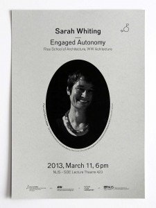 Chair Lecture Series: Sarah Whiting – Engaged Autonomy